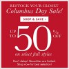 Coupon for: Columbus Day Weekend SALE  at Coldwater Creek