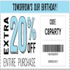Coupon for: It is Birthday time at U.S. Crazy 8