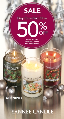 Coupon for: Yankee Candle - BUY ONE, GET ONE 50% OFF