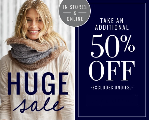 Coupon for: aerie, huge SALE