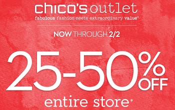 Coupon for: Chico's Outlets, Entire stores on SALE