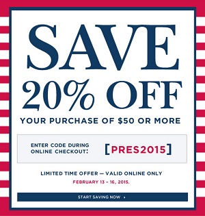 Coupon for: Crabtree & Evelyn, President's Day Savings