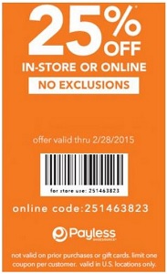 Coupon for: Payless ShoeSource, receive a discount on your purchase