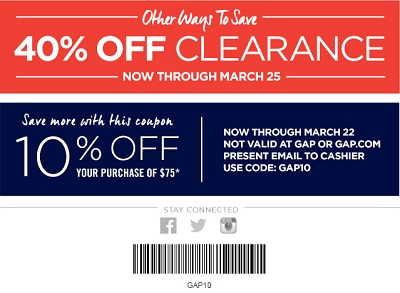 Coupon for: Gap Factory Stores, Other ways to save