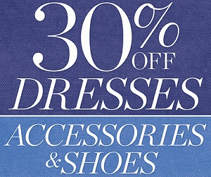 Coupon for: Talbots, 30% off dresses & more