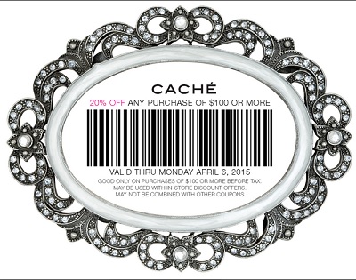 Coupon for: Caché stores, Closing Sale