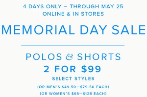 Coupon for: Brooks Brothers, Memorial Day Sale 2015