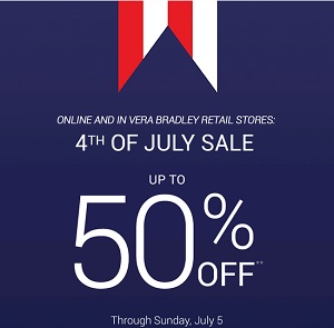 Coupon for: Fourth of July Sale from Vera Bradley