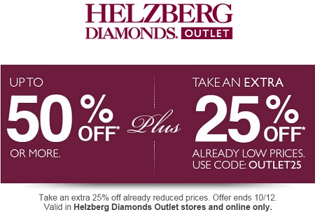 Coupon for: Gorgeous savings at Helzberg Diamonds Outlet
