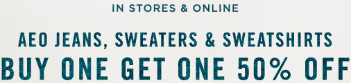 Coupon for: BOGO sale from American Eagle Outfitters
