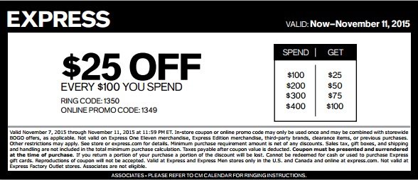 Coupon for: Mix & Match offer + printable coupon from Express