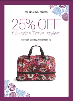 Coupon for: Travel styles on sale at Vera Bradley