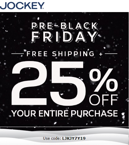 Coupon for: Pre-Black Friday Sale 2015 from Jockey