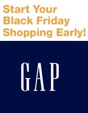 Coupon for: Early Access to Gap Black Friday sale