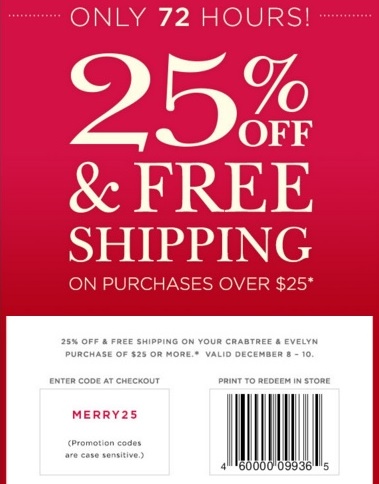 Coupon for: Shopping with printable coupon at Crabtree & Evelyn