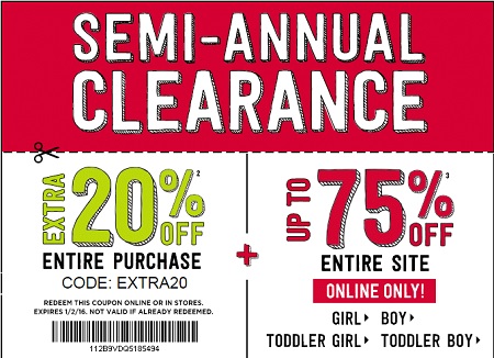 Coupon for: Semi-Annual Sale from Crazy 8