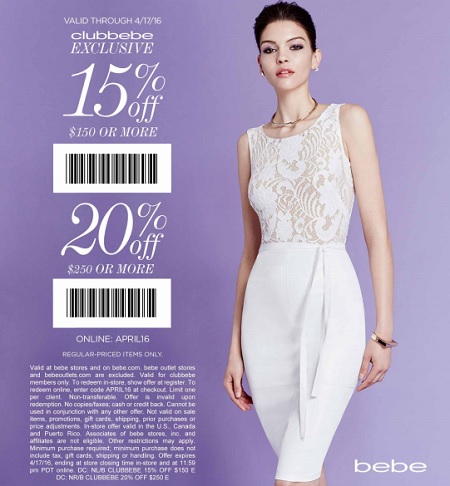 Coupon for: Last day to save money at bebe
