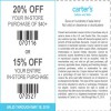 Thumbnail for coupon for: Save with printable coupon at carter's stores