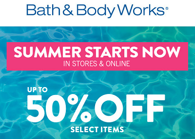 Coupon for: Summer Sale at Bath & Body Works