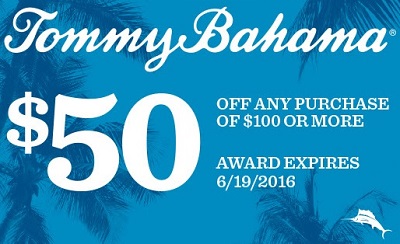 Coupon for: Get Award Card from Tommy Bahama