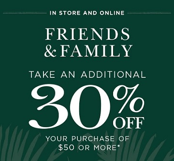 Coupon for: Friends & Family Event at Crabtree & Evelyn