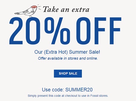 Coupon for: Shop 4th of July Sale at Fossil