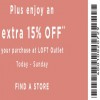 Thumbnail for coupon for: Redeem printable coupon at LOFT Outlets