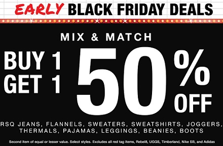 Coupon for: Shop Early Black Friday Deal from U.S. TILLYS