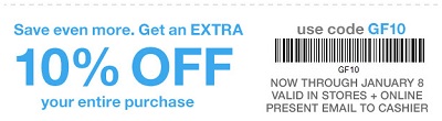 Coupon for: U.S. Gap Factory Deal: Save extra money with coupon