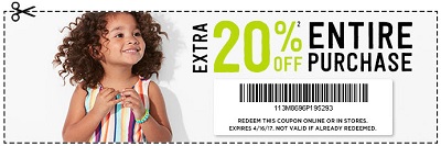 Coupon for: Get extra discount with Crazy 8 printable coupon