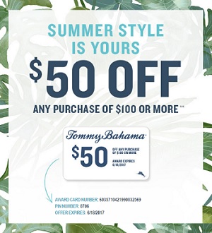Coupon for: U.S. Tommy Bahama Deal: Summer style is yours