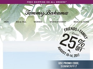 Coupon for: U.S. Tommy Bahama: Friends & Family Event