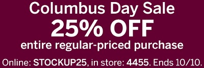 Coupon for: Shop Columbus Day Sale at U.S. dressbarn