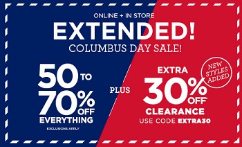 Coupon for: U.S. Aéropostale: Columbus Day Sale Extended